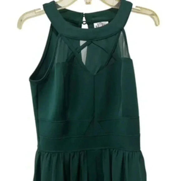Sweet Storm Dress Green Hi Low Green Romper Sleeveless Junior Size Small - Picture 1 of 11